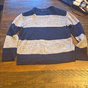 GAP Kids Navy and Gray Striped Sweater